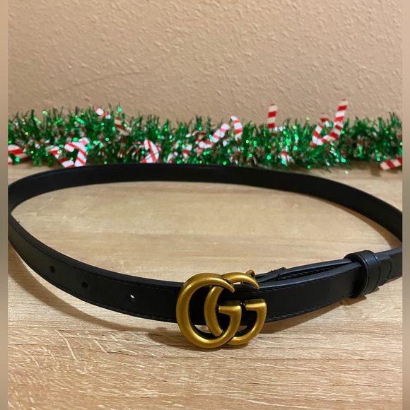 Gucci Accessories - Gucci thin leather belt